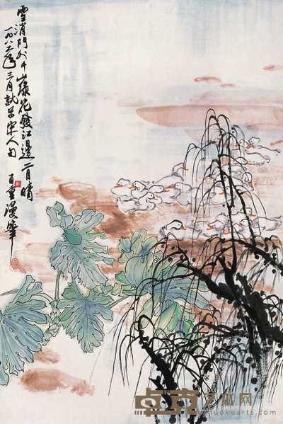 郑百重 春江水暖 立轴 67×45cm